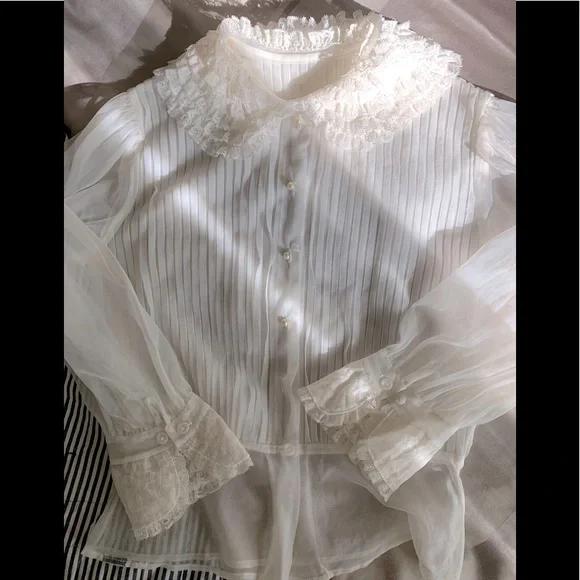 Sheer Ruffled Top - Picture 3 of 4